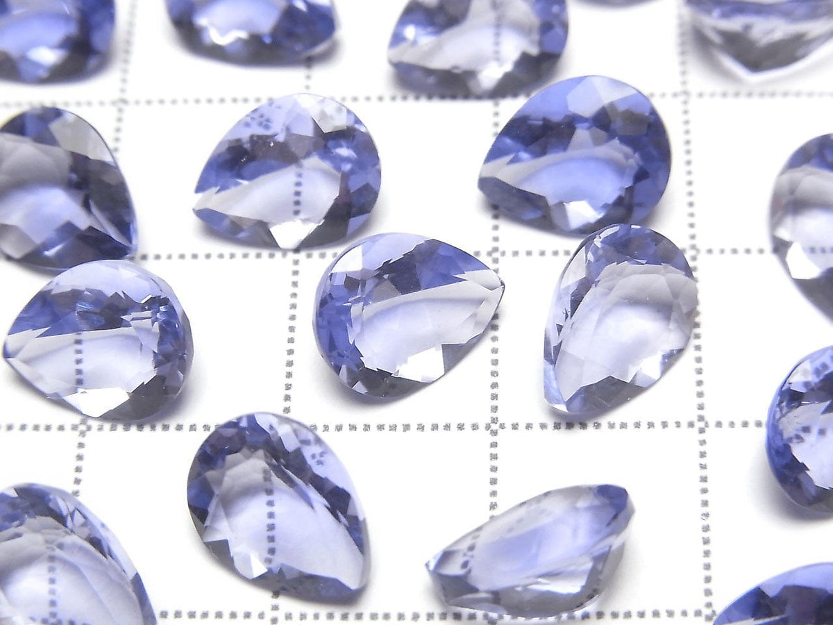 Hochwertiger Farbwechsel-Fluorit AAA Lose Steine Birnenform facettiert 10x8mm 1 Stück