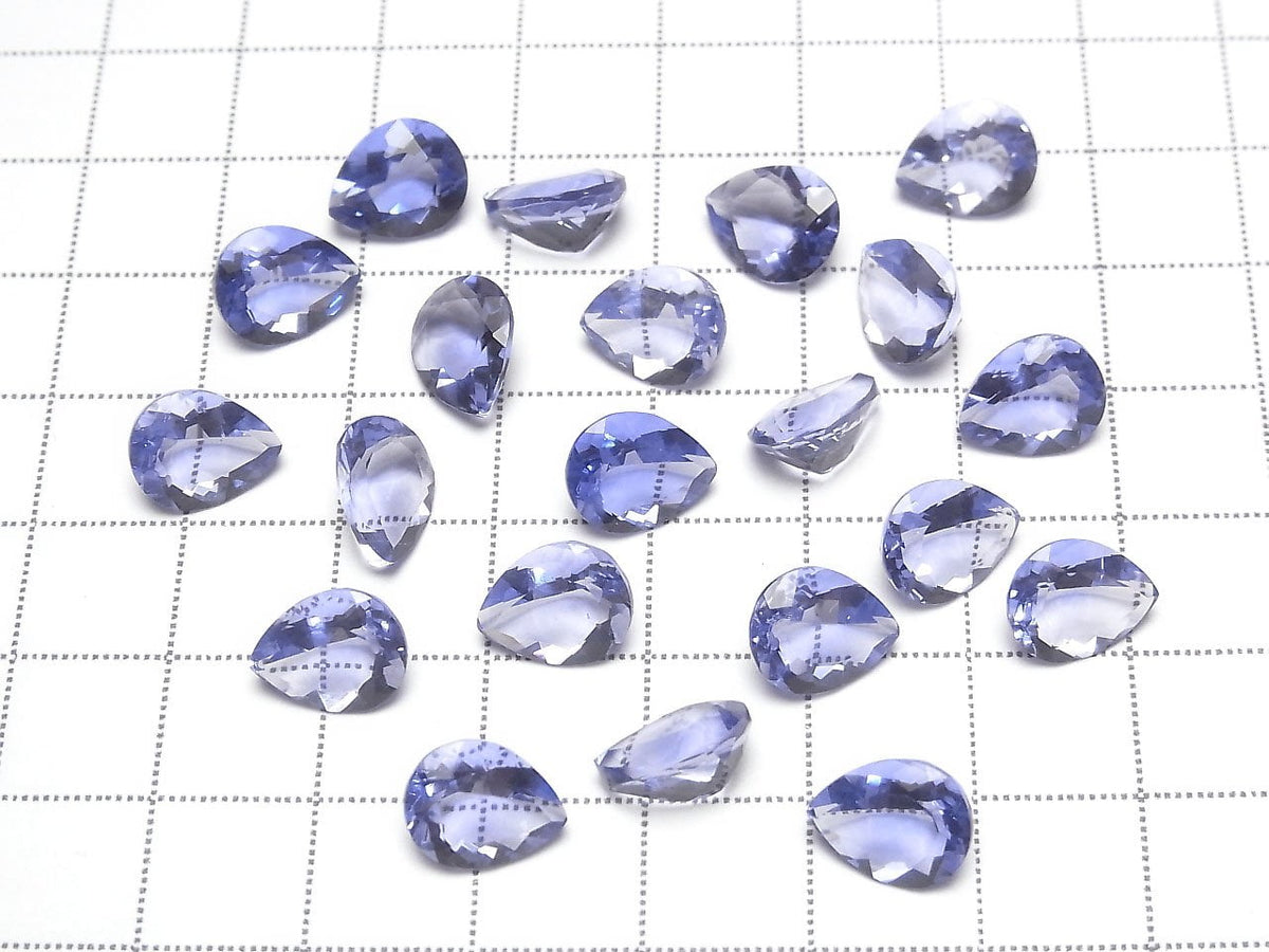 高品質變色螢石 AAA 梨形刻面裸石 10x8mm 1顆