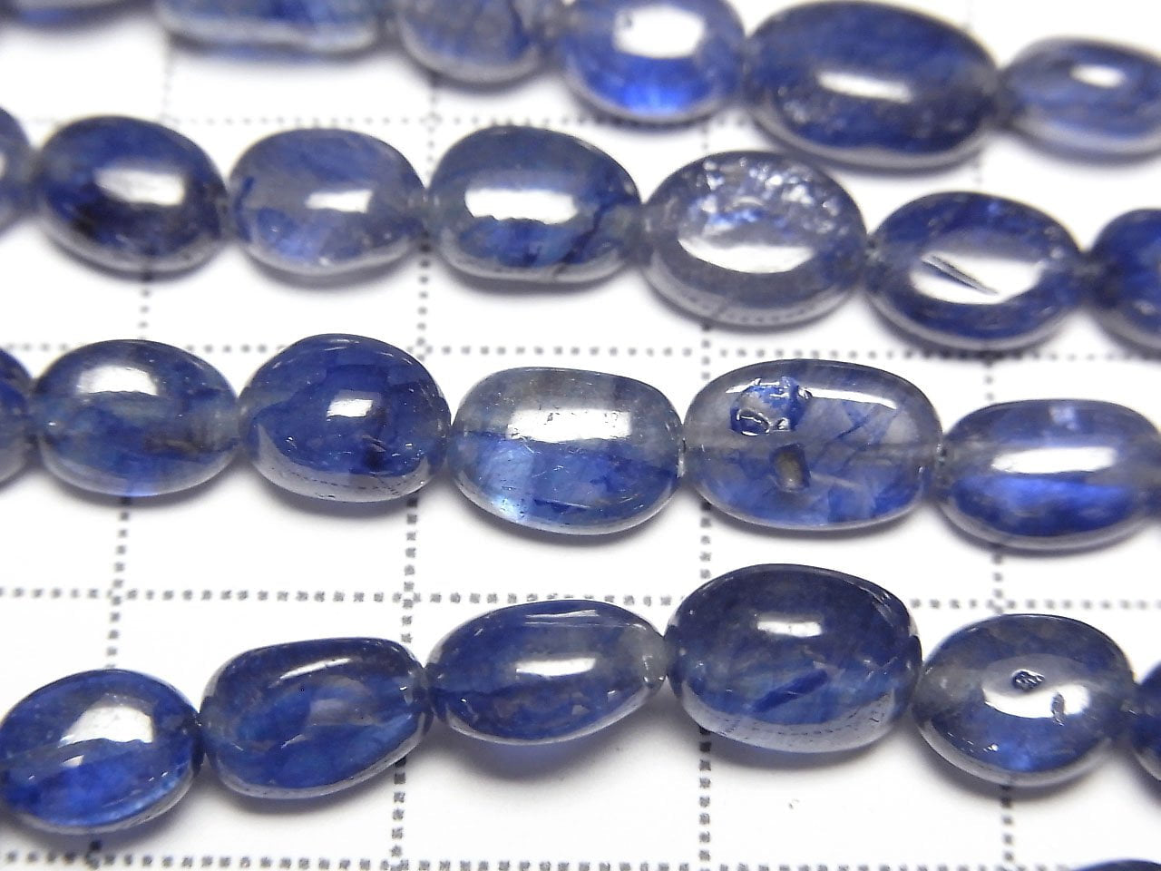 High Quality Sapphire AA++ Oval half or 1strand beads (aprx.5inch/12cm)