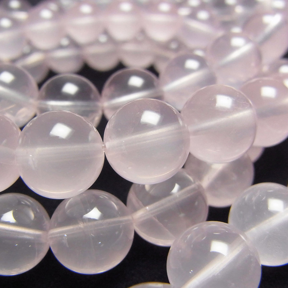 Mozambique Rose Quartz AAA- Round 10mm Bracelet