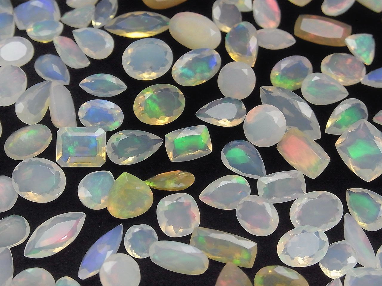 High Quality Ethiopian Opal AAA Loose stone Faceted Mix 5pcs