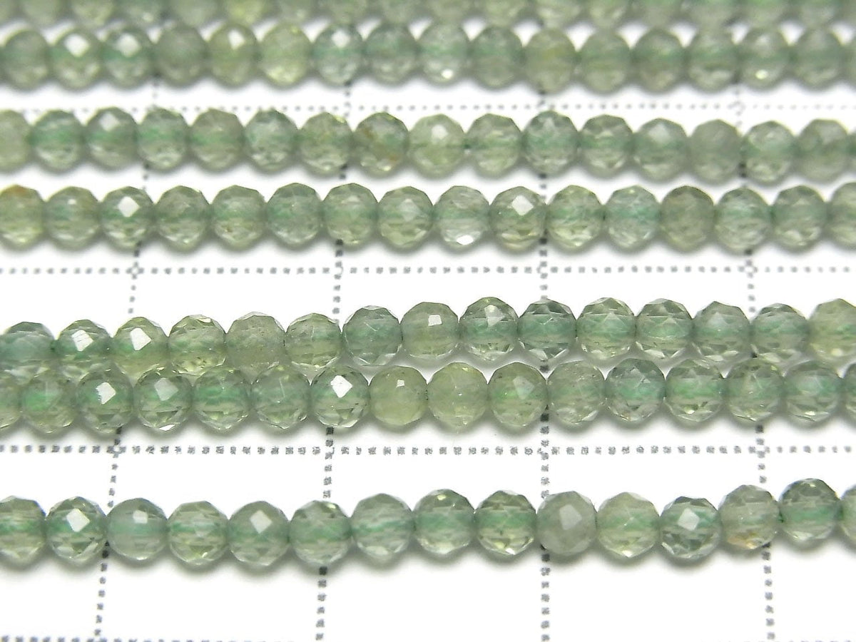 Hochwertig! Grüner Apatit AA++ facettierte runde 3mm 1strang Perlen (ca. 15 Zoll / 36 cm)