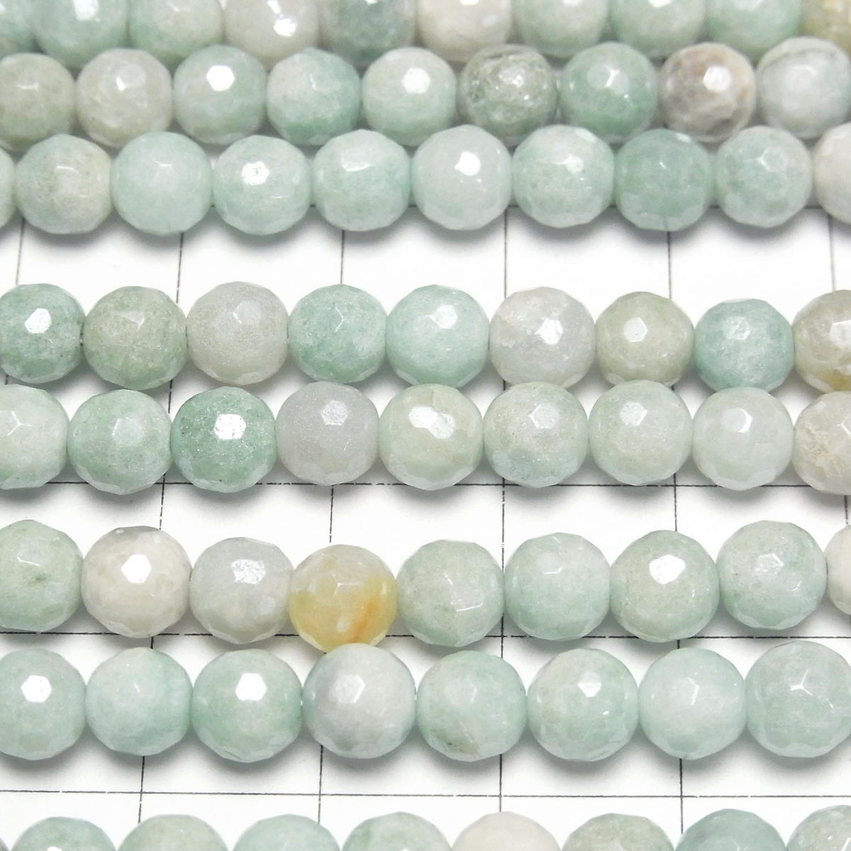 Mix Amazonite AA+ 128 Faceted Round 6mm Coated 1strand beads (aprx.15inch/36cm)