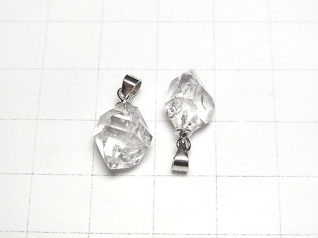 NYHerkimer Diamant AAA Rohstein Nugget Anhänger Silber925 1 Stück