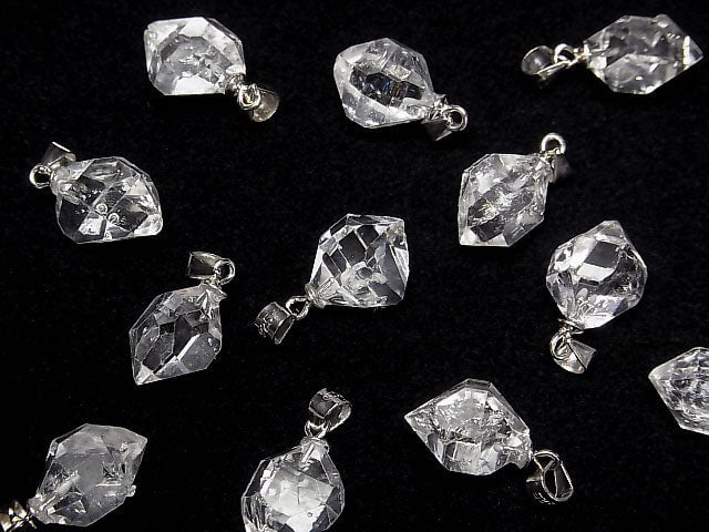 NYHerkimer Diamant AAA Rohstein Nugget Anhänger Silber925 1 Stück