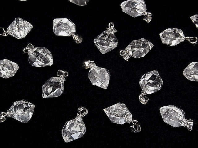 NYHerkimer Diamant AAA Rohstein Nugget Anhänger Silber925 1 Stück