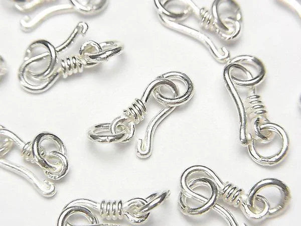 Silver 925 Jump Ring with U-Hook 11x5mm White Silver 1pc