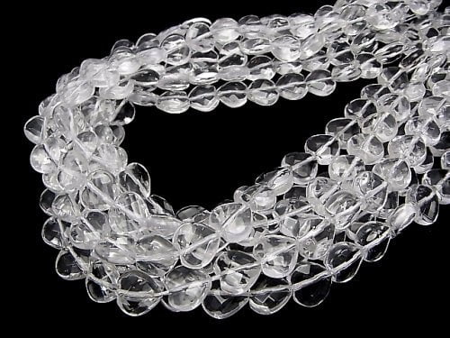 Crystal Quartz AAA Heart cut 12 x 12 x 6 mm half or 1strand beads (aprx.15 inch / 36 cm)