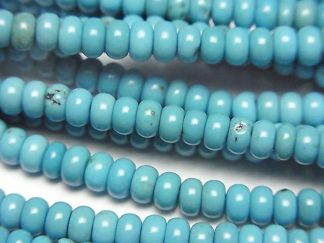 Magnesite Turquoise Rondelle 4x4x2mm 1 fil perles (environ 15 pouces/38 cm)