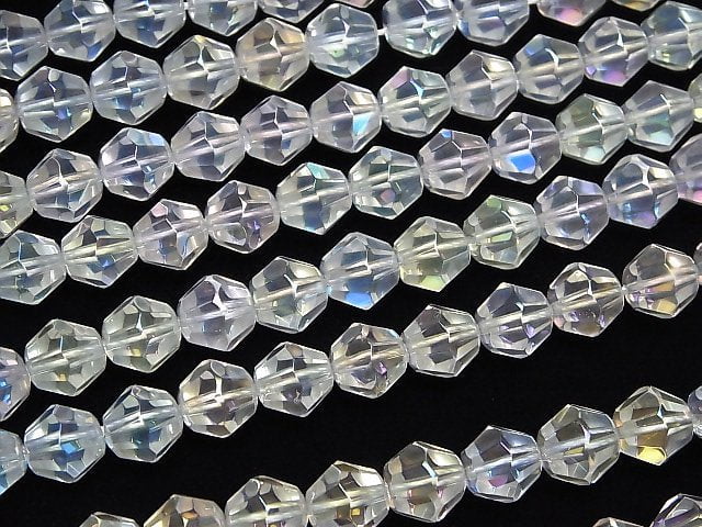 Aqua Crystal Quartz 16Faceted 10mm half or 1strand beads (aprx.15inch/38cm)