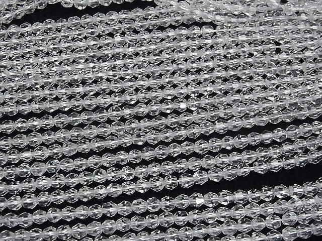 Crystal Quartz AAA 16Faceted 4mm half or 1strand beads (aprx.15inch/37cm)