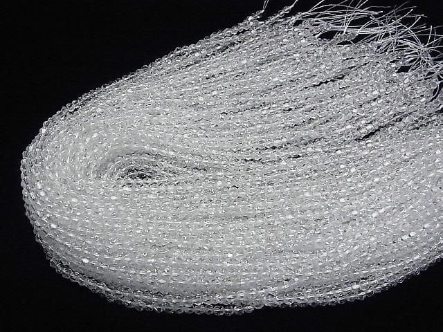 Crystal Quartz AAA 16Faceted 4mm half or 1strand beads (aprx.15inch/37cm)