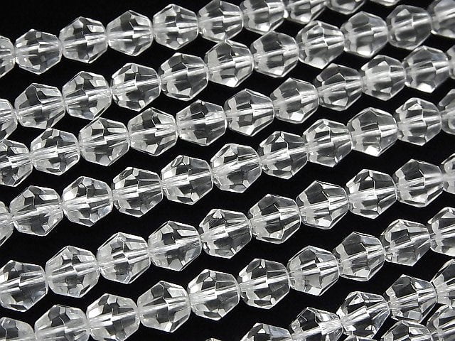 Crystal Quartz AAA 16Faceted 10mm half or 1strand beads (aprx.15inch/38cm)