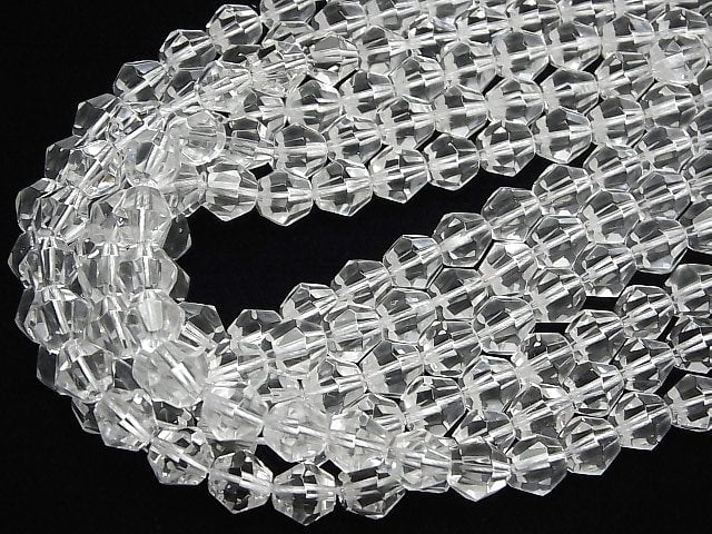 Crystal Quartz AAA 16Faceted 10mm half or 1strand beads (aprx.15inch/38cm)