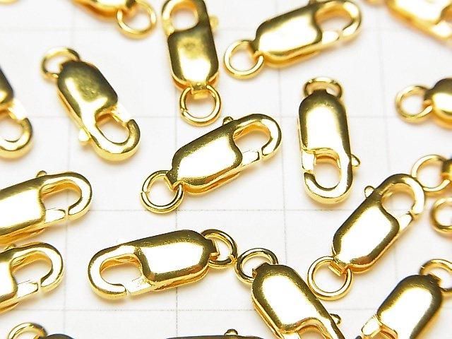 925純銀龍蝦扣(帶開口圈)8mm、10mm、12mm、14mm 18KGP 1個