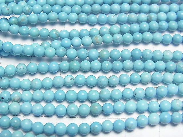 Magnesite Turquoise Round 3mm 1strand beads (aprx.15inch/37cm)