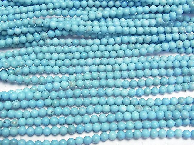 Magnesite Turquoise Round 3mm 1strand beads (aprx.15inch/37cm)