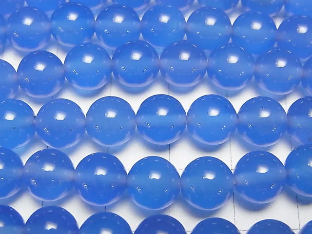 Blue agate AAA Round 8mm 1strand beads (aprx.15inch/36cm)