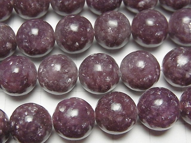 Lepidolite AAA Round 12mm 1/4 or 1strand beads (aprx.15inch/38cm)