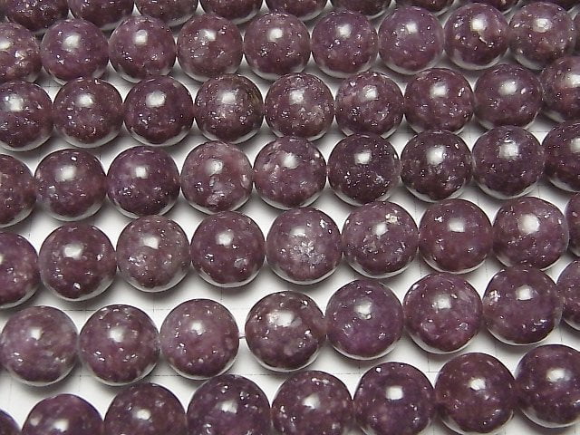 Lepidolite AAA Round 12mm 1/4 or 1strand beads (aprx.15inch/38cm)