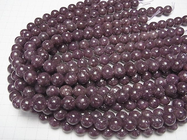Lepidolite AAA Round 12mm 1/4 or 1strand beads (aprx.15inch/38cm)