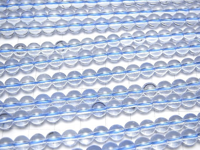 Blauer Quarz Rund 6mm 1strang Perlen (ca. 15inch/37cm)