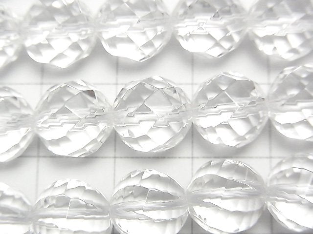 Crystal Quartz AAA Twist 72Faceted Round 10mm 1/4 or 1strand beads (aprx.15inch/36cm)
