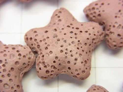 1strand $4.79! Pink color Lava star 20x20x7mm 1strand beads (aprx.13inch / 32cm)