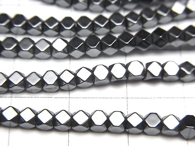 Hämatit Kleine Würfel Form 3x3mm x3mm 1strang Perlen (ca. 15 Zoll / 38 cm)