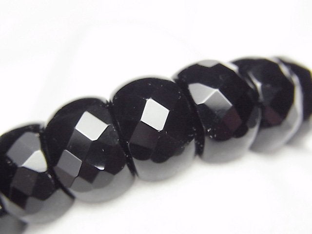 Onyx AAA 2-Loch facettierte ovale 14x9x8mm Armband