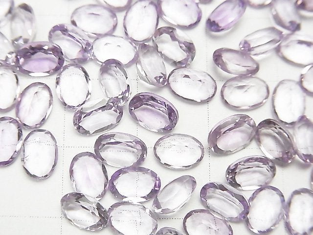 Hochwertiger rosa Amethyst AAA lose Steine oval facettiert 7x5x3mm 5 Stück