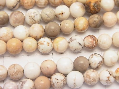 1strand $4.79! Magnesite Round 6mm 1strand beads (aprx.15inch/38cm)
