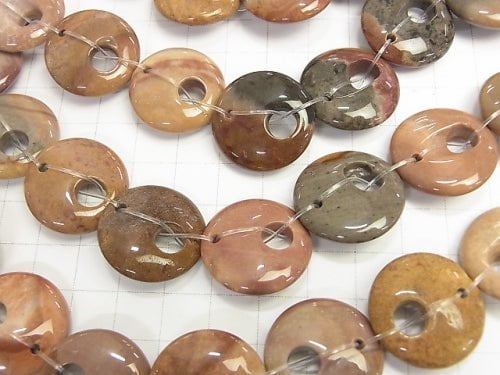 1strand $13.99! Landscape Jasper Coin 22x22x6mm 1strand beads (aprx.15inch / 38cm)