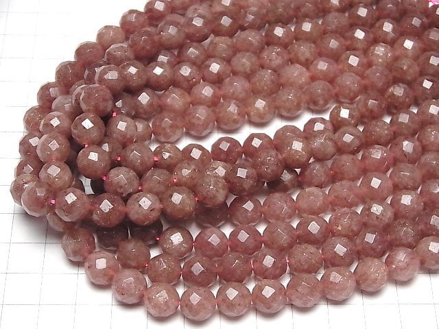 Muscovit 64 Facettierte Runde 10mm halb oder 1 Strang Perlen (ca. 15 Zoll / 38 cm)