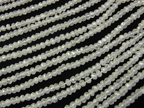 1Strang 11,79 $! Kristall AAA kleine Größe facettierte Knopf-Rondelle-Beschichtung 1Strang Perlen (ca. 12 Zoll / 30 cm)