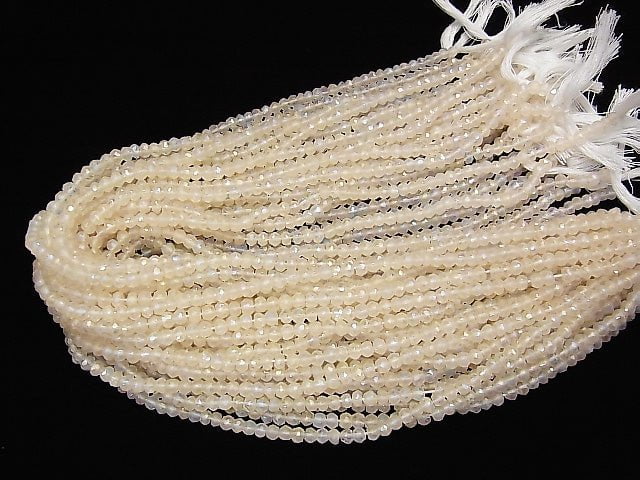 1Strang 11,79 $! Kristall AAA facettierte Knopf-Rondelle AB-Beschichtung 1Strang Perlen (ca. 12 Zoll / 30 cm)