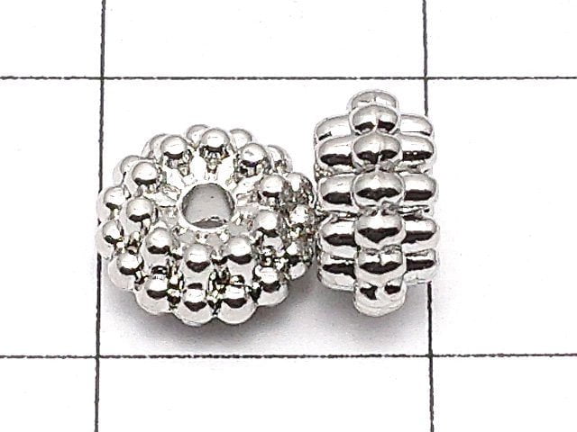 Metal Parts Rondelle 8x8x5 Silver color 10pcs $3.79!