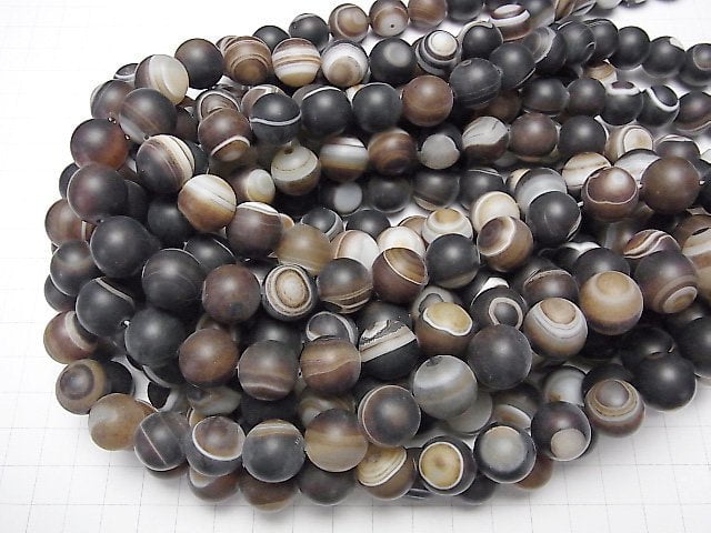 Frostbrauner Sardonyx (Braunäugiger Achat) AA++ Runde 14mm halb oder 1Strang Perlen (ca. 15 Zoll / 36 cm)