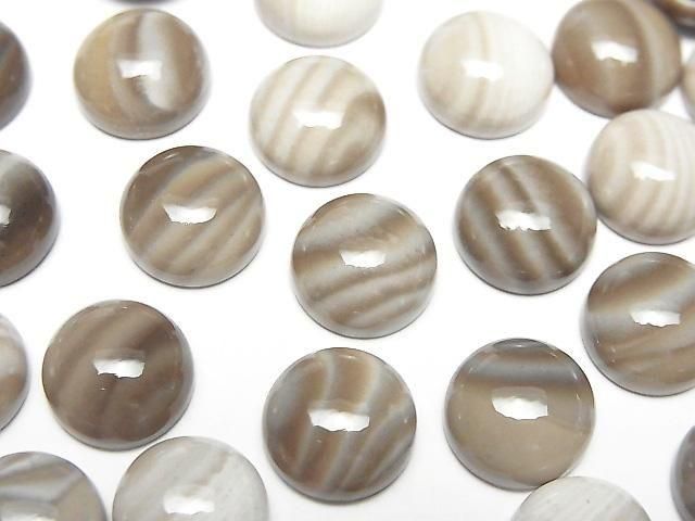 Polnischer Feuerstein, runder Cabochon, 10x10mm, 2 Stück