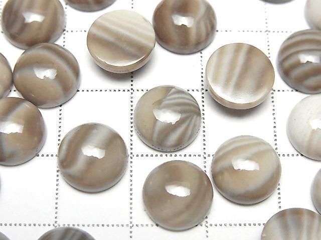 Polnischer Feuerstein, runder Cabochon, 10x10mm, 2 Stück