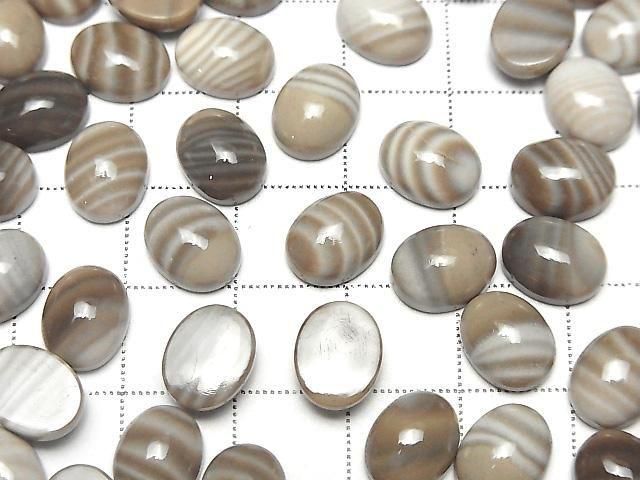 Polnischer Feuerstein ovaler Cabochon 10x8mm 2 Stück
