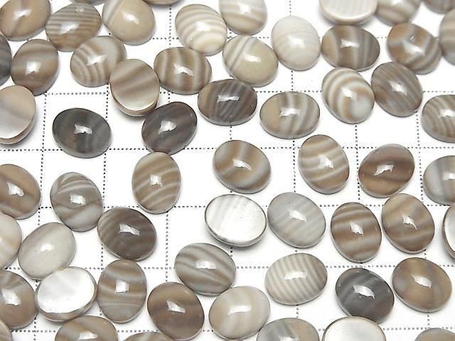 Polnischer Feuerstein ovaler Cabochon 10x8mm 2 Stück