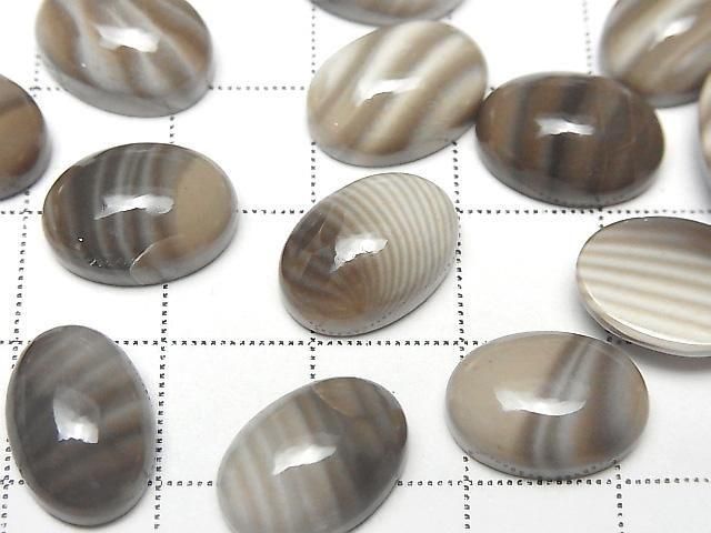 Polnischer Feuerstein ovaler Cabochon 14x10mm 2 Stück