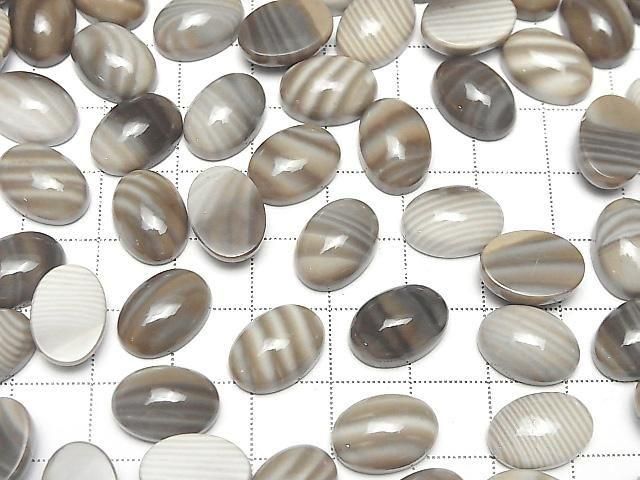 Polnischer Feuerstein ovaler Cabochon 14x10mm 2 Stück