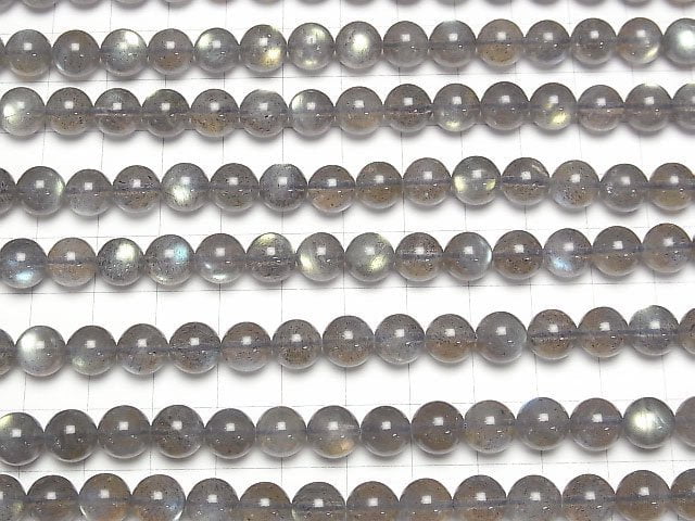 拉長石 AAA 圓珠 8mm 1/4 或 1 串珠(約 15 英寸/36 公分)