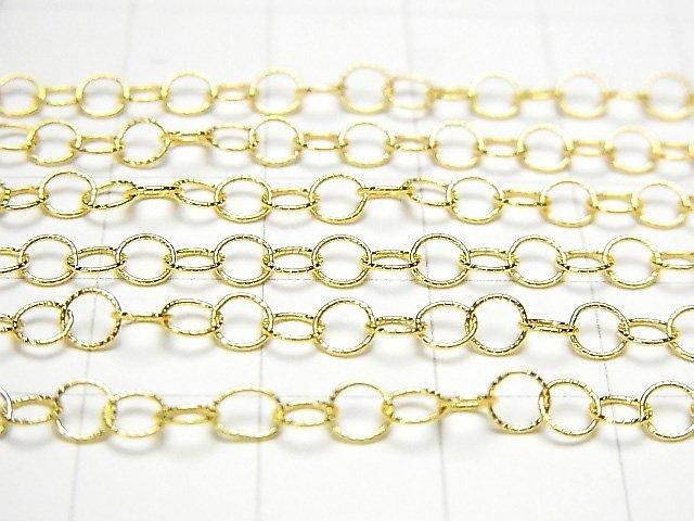 14KGF Round-Oval Chain 3.5mm Twist 10cm