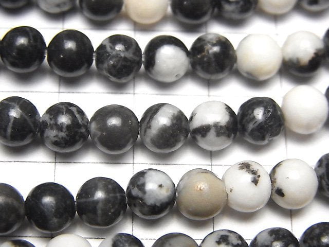 Zebra-Jaspis Runde 6mm 1 Strang Perlen (ca. 15 Zoll / 37 cm)