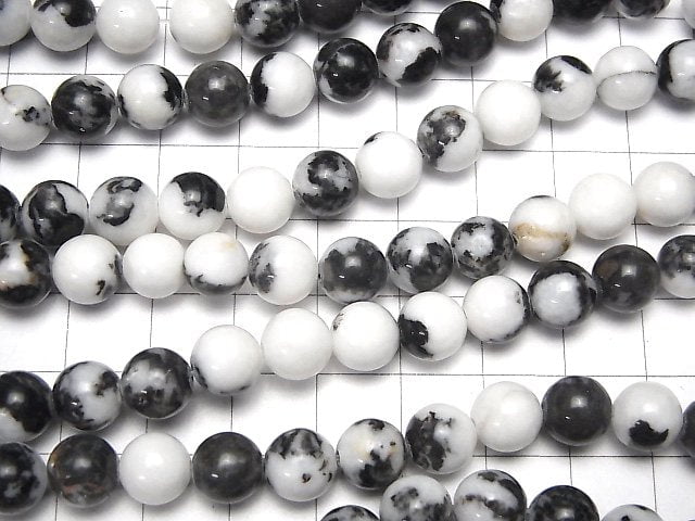 Zebra-Jaspis Runde 8.5mm 1 Strang Perlen (ca. 15 Zoll / 36 cm)