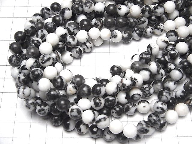 Zebra-Jaspis Runde 8.5mm 1 Strang Perlen (ca. 15 Zoll / 36 cm)