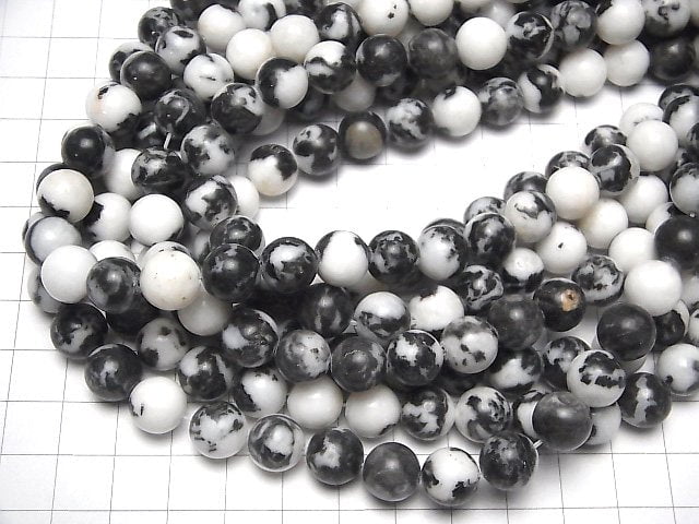 Zebra-Jaspis Runde 10mm 1 Strang Perlen (ca. 15 Zoll / 37 cm)